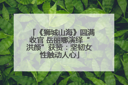 《狮城山海》圆满收官 岳丽娜演绎“洪颜”获赞：坚韧女性触动人心