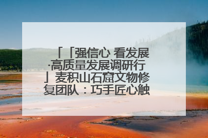 「强信心 看发展·高质量发展调研行」麦积山石窟文物修复团队：巧手匠心触摸“光阴的故事”
