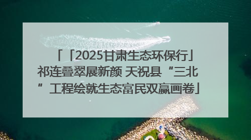 「2025甘肃生态环保行」祁连叠翠展新颜 天祝县“三北”工程绘就生态富民双赢画卷