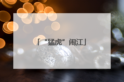 “猛虎”闹江