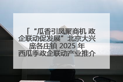 “瓜香引凤聚商机 政企联动促发展”北京大兴庞各庄镇 2025 年西瓜季政企联动产业推介活动圆满举行