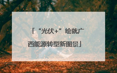 “光伏+”绘就广西能源转型新图景