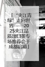 “夹江青绿”走向世界——2025夹江品质出口茶专场推荐会于成都启幕