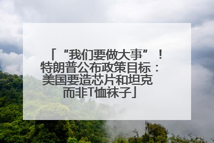 “我们要做大事”！特朗普公布政策目标：美国要造芯片和坦克 而非T恤袜子