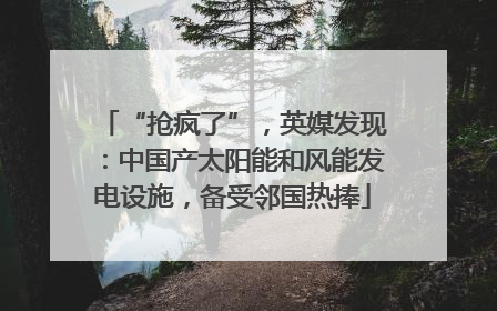 “抢疯了”，英媒发现：中国产太阳能和风能发电设施，备受邻国热捧