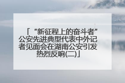 “新征程上的奋斗者”公安先进典型代表中外记者见面会在湖南公安引发热烈反响(二)