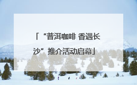 “普洱咖啡 香遇长沙”推介活动启幕
