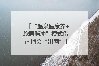“温泉医康养+旅居腾冲”模式借南博会“出圈”