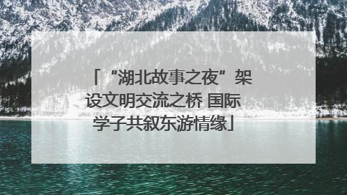 “湖北故事之夜”架设文明交流之桥 国际学子共叙东游情缘
