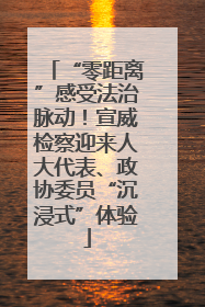 “零距离”感受法治脉动！宣威检察迎来人大代表、政协委员“沉浸式”体验