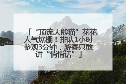 “顶流大熊猫”花花人气爆棚！排队1小时参观3分钟，游客只敢讲“悄悄话”