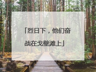 烈日下，他们奋战在戈壁滩上