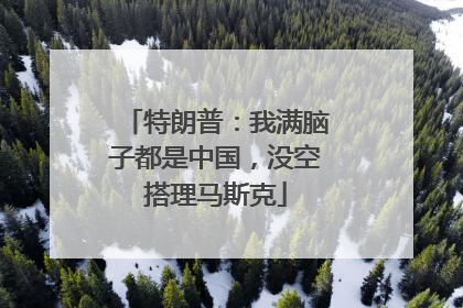 特朗普：我满脑子都是中国，没空搭理马斯克