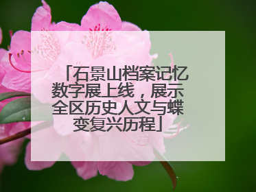 石景山档案记忆数字展上线，展示全区历史人文与蝶变复兴历程