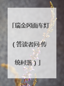 瑞金冈面车灯（答读者问·传统村落）