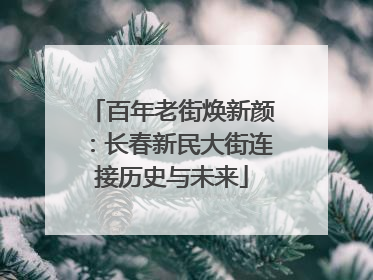 百年老街焕新颜：长春新民大街连接历史与未来