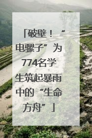 破壁！“电骡子”为774名学生筑起暴雨中的“生命方舟”