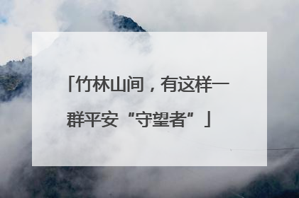 竹林山间，有这样一群平安“守望者”