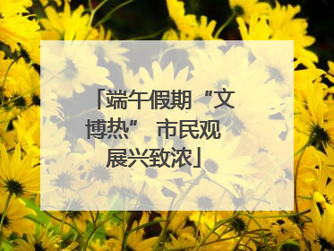 端午假期“文博热” 市民观展兴致浓