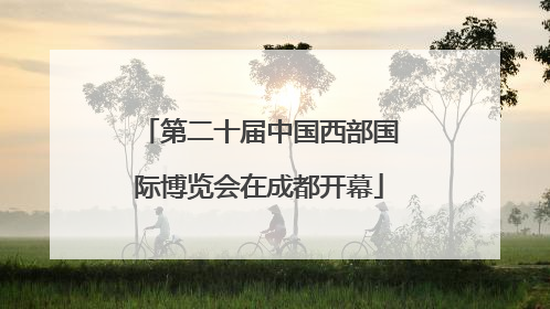 第二十届中国西部国际博览会在成都开幕