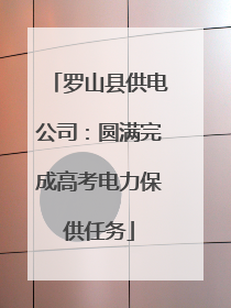 罗山县供电公司：圆满完成高考电力保供任务