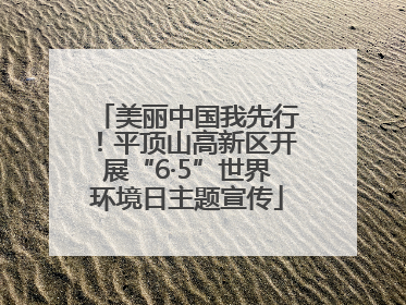 美丽中国我先行！平顶山高新区开展“6·5”世界环境日主题宣传