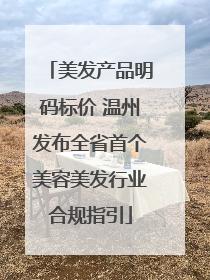 美发产品明码标价 温州发布全省首个美容美发行业合规指引