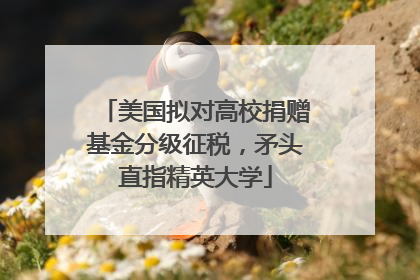 美国拟对高校捐赠基金分级征税，矛头直指精英大学