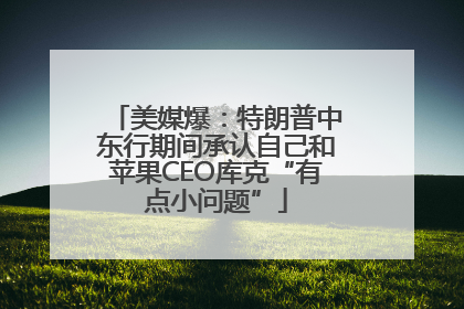 美媒爆：特朗普中东行期间承认自己和苹果CEO库克“有点小问题”