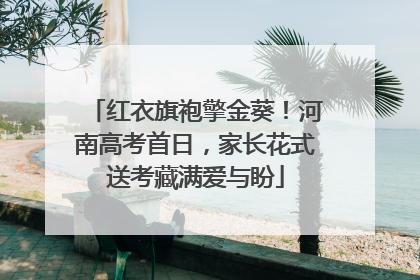红衣旗袍擎金葵！河南高考首日，家长花式送考藏满爱与盼