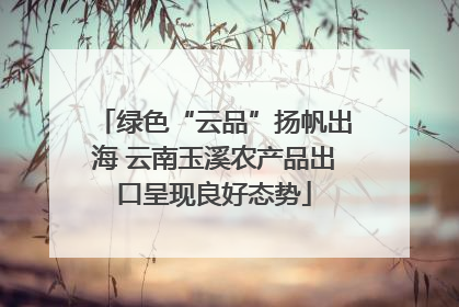绿色“云品”扬帆出海 云南玉溪农产品出口呈现良好态势