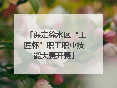 保定徐水区“工匠杯”职工职业技能大赛开赛