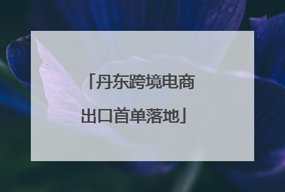 丹东跨境电商出口首单落地