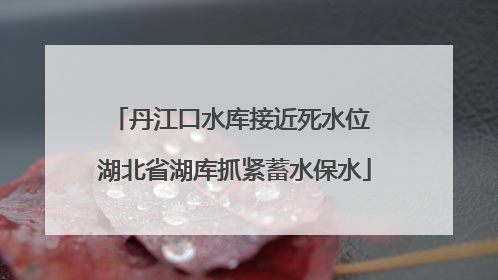 丹江口水库接近死水位 湖北省湖库抓紧蓄水保水