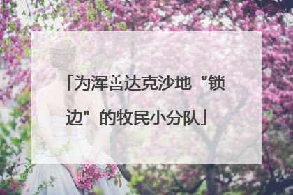 为浑善达克沙地“锁边”的牧民小分队