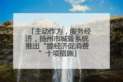 主动作为，服务经济，扬州市城管系统推出“提经济促消费”十项措施