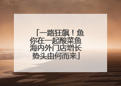 一路狂飙！鱼你在一起酸菜鱼海内外门店增长势头由何而来