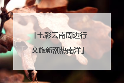 七彩云南周边行 文旅新潮热南洋