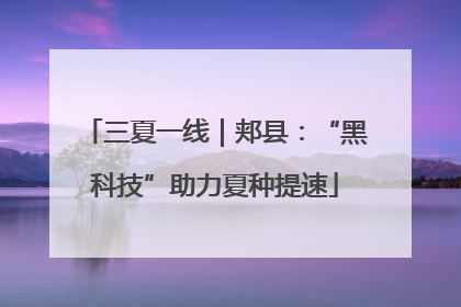 三夏一线｜郏县：“黑科技”助力夏种提速