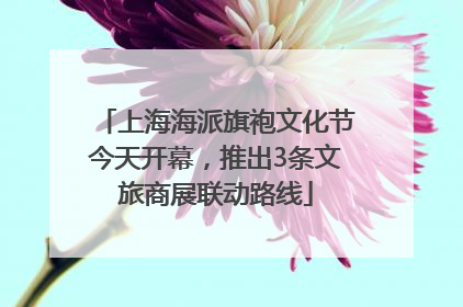 上海海派旗袍文化节今天开幕，推出3条文旅商展联动路线