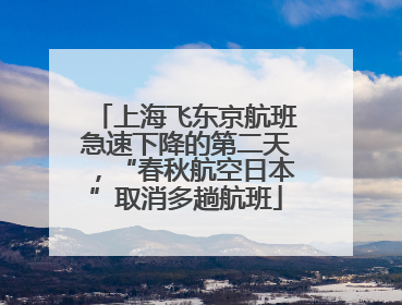 上海飞东京航班急速下降的第二天，“春秋航空日本”取消多趟航班