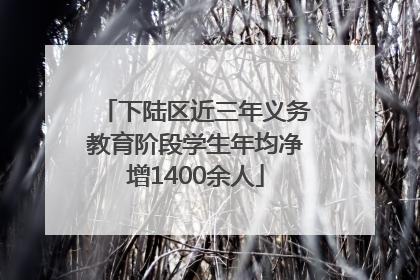 下陆区近三年义务教育阶段学生年均净增1400余人
