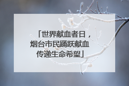 世界献血者日，烟台市民踊跃献血传递生命希望