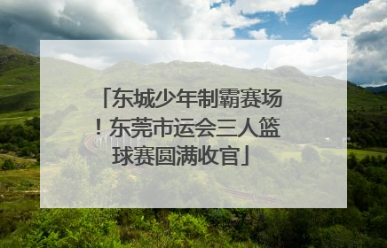 东城少年制霸赛场！东莞市运会三人篮球赛圆满收官
