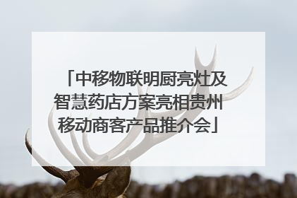 中移物联明厨亮灶及智慧药店方案亮相贵州移动商客产品推介会