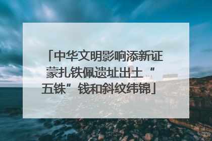 中华文明影响添新证 蒙扎铁佩遗址出土“五铢”钱和斜纹纬锦