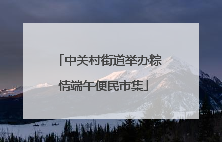 中关村街道举办粽情端午便民市集