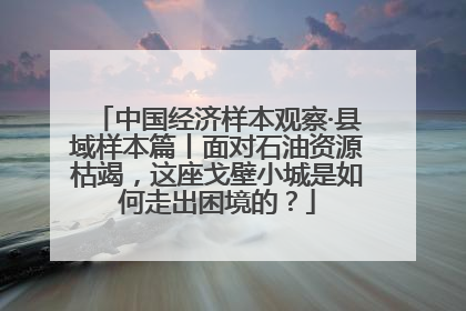 中国经济样本观察·县域样本篇丨面对石油资源枯竭，这座戈壁小城是如何走出困境的？