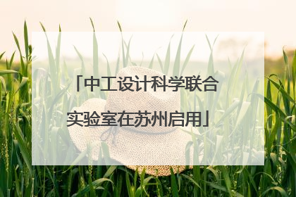 中工设计科学联合实验室在苏州启用