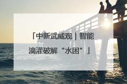 中新武威观｜智能滴灌破解“水困”